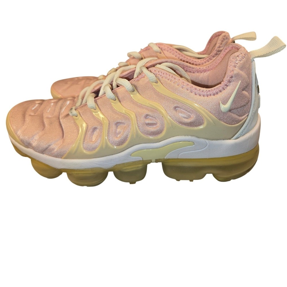 Nike Air VaporMax Plus Pink White Sneakers Womens 6.5 Running Shoes Low Top - Picture 5 of 11